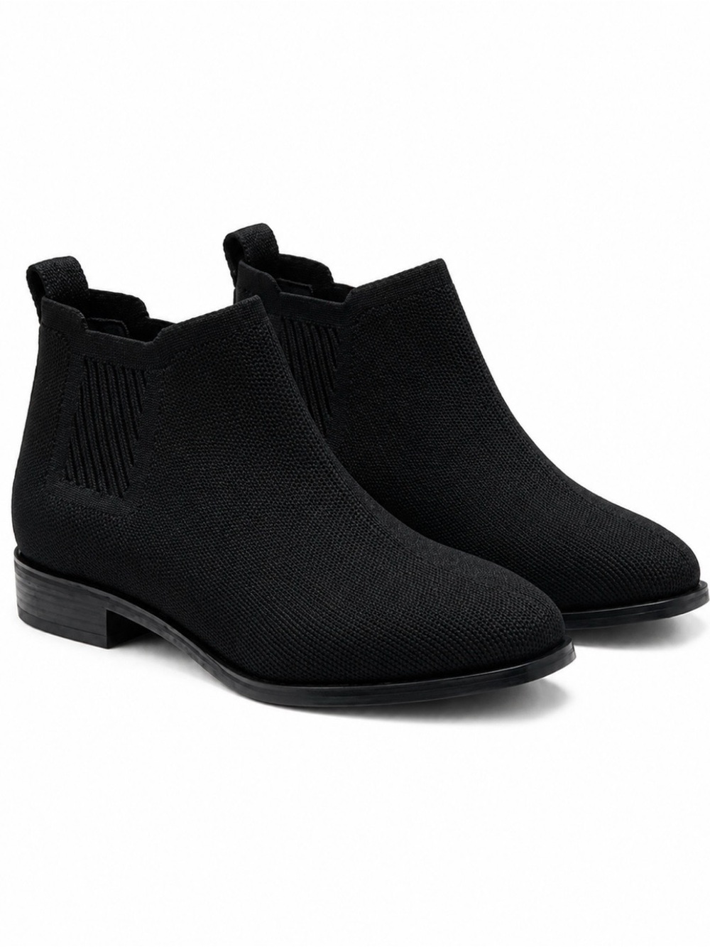 Vivaia Ryan Chelsea Boot Black 41.5 Size 10 Square Toe Water Repellent Knit